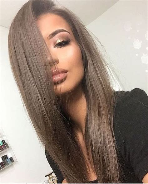 Ash Brown Hair Color For Morena Straight Hair