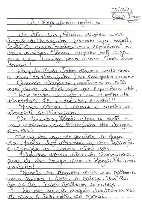 Cronicas Prontas Feitas Por Alunos