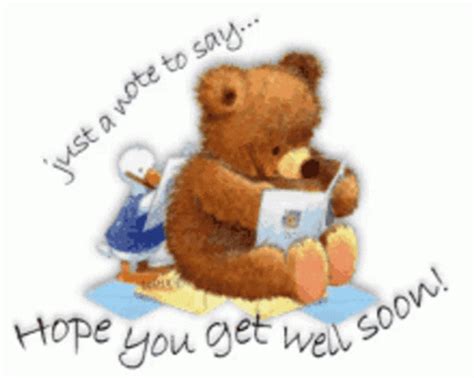 feel better soon bear duck cartoon