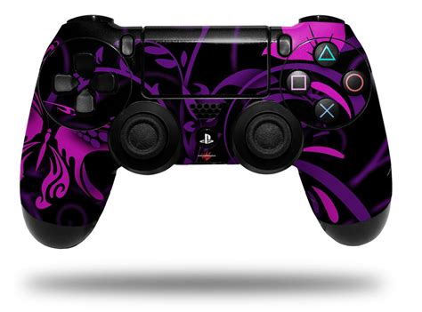 Skin Wrap For Sony Ps4 Dualshock Controller Twisted Garden Purple And