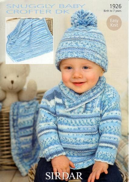 Classic baby cardigans free knitting patterns. Sweater, Hat and Blanket in Sirdar Snuggly Baby Crofter DK ...