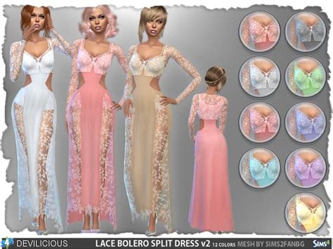 Lace Bolero Split Dress Set By Devilicious At Tsr Sims 4 Updates