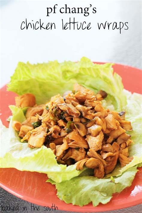 Combine sauce ingredients, mix thoroughly and reserve for serving. PF Chang's Chicken Lettuce Wraps - Baked in the South ...