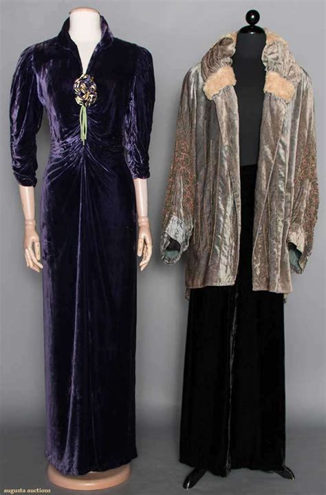 Two Velvet Evening Garments 1925 1935 Augusta Auctions November 12