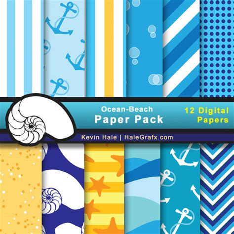 Printable Beach Scrapbook Pages