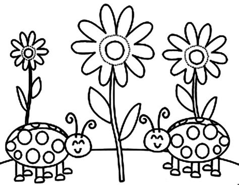 Download and use 90,000+ flower garden stock photos for free. Lady Bug And Sun Flower Coloring Page : Color Luna