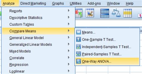 Ada dua jenis anova, yaitu analisis varian satu faktor (one way anova) dan analisis varian dua faktor (two ways anova). How To Perform A One-Way ANOVA Test In SPSS