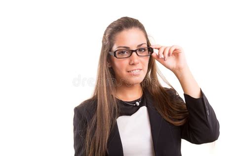 Woman Wearing Glasses Stock Image Image Of Happiness 60743863