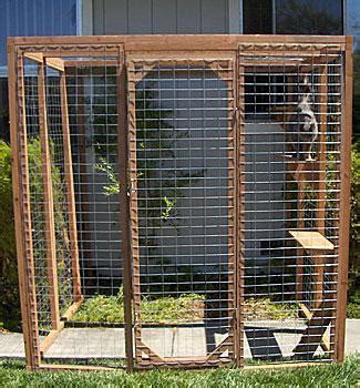 The cattery run as an elevated covered and enclosed outside play area. Outdoor Economy Cat Enclosure Kit. Standard And Kitten ...