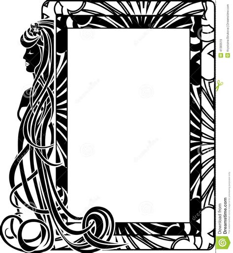 Ornamental Frame In Style Art Nouveau Stock Vector Illustration Of