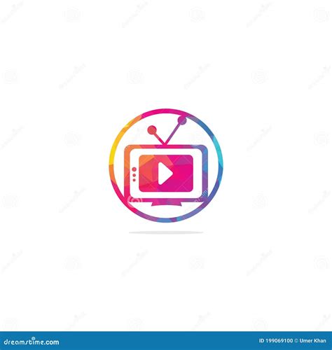 Television Logo Design Tv Media Logo Design Stock Vector