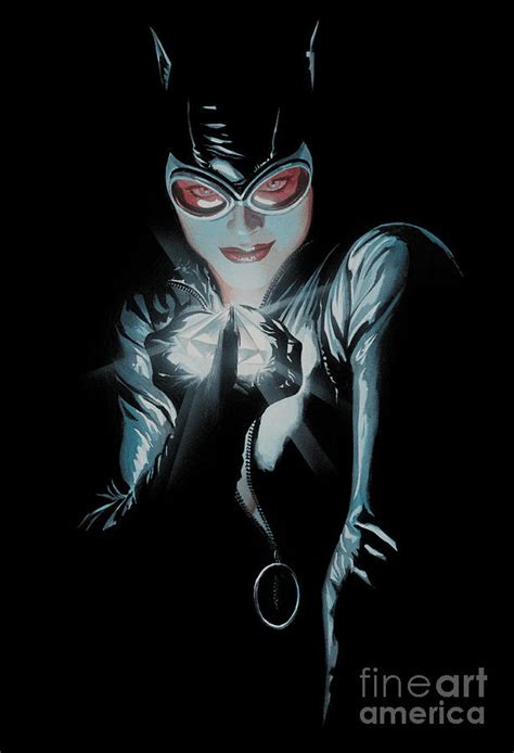 Catwoman Digital Art By Sarah Burdekin Fine Art America