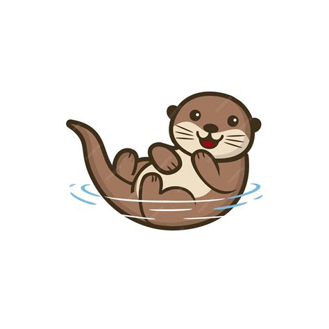 Premium Vector Animal Cute Otter Illustration