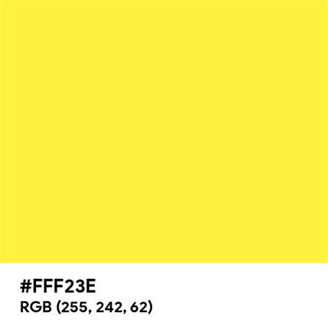 Cadmium Yellow Lemon Color Hex Code Is Fff23e