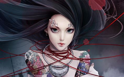 Wallpaper Anime Girl Anime Tattoo Free Pictures On Fonwall