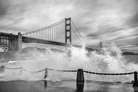 Golden Gate Bridge Grayscale Photography