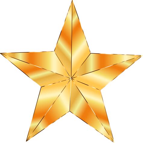 Golden Star Golden Star Stars Clip Art