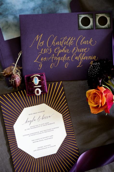 Vivid Colors Meet Goth Chic At This Moody And Quirky Wedding Inspiration