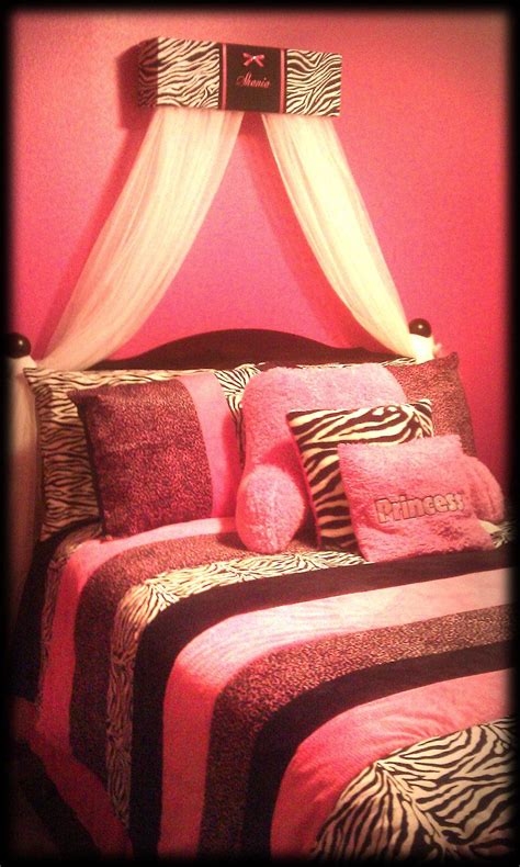 So, how can we get our children to open up to expressing their bedroom decorating ideas? Zebra Bed Canopy Crib Crown HOT Pink Animal Print SaLe ...