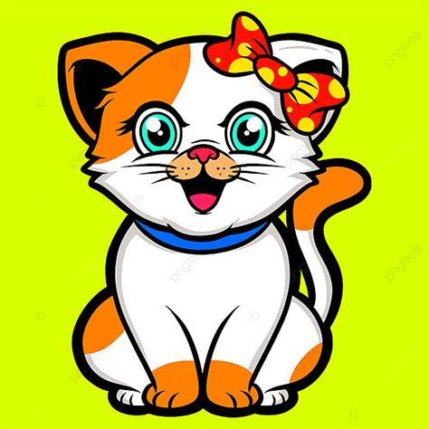 Cute Cartoon Cat Clipart Vector Cute Cat Cartoon Cat Clipart Art