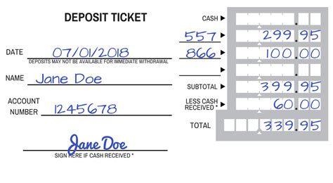 Your checks will come with some deposit slips that are printed with your information (name, etc.) you can use one of these, or your bank. How to Fill Out a Deposit Slip