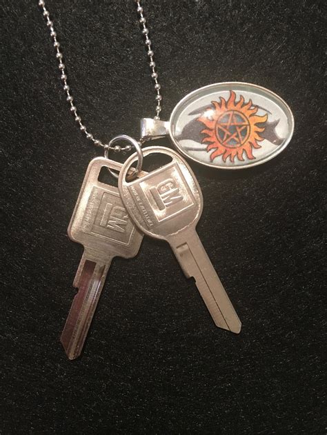 Supernatural Warding Protection Symbol Impala Necklace With Etsy