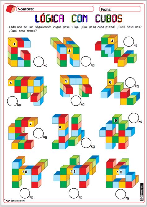 No es fácil aprender a resolver ejercicios, pero es mucho más divertido cuando las matemáticas se aprenden jugando. Lógica con cubos | Juegos didacticos de matematicas, Juegos de logica matematica, Actividades ...