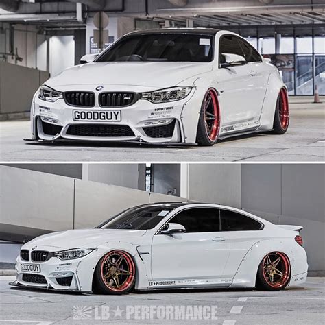 Low And Wide BMW F83 M4 With A Liberty Walk Body Kit Installed Bmw