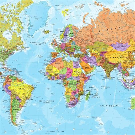 Mapa Mundi Politico Alta Resolução