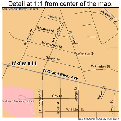 Howell Michigan Street Map 2639540