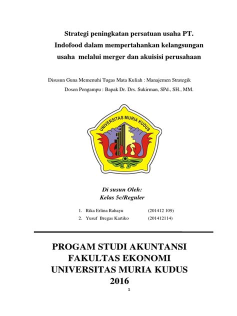 Beli bumbu indofood dengan harga rp 3900,00 dari pt jaya utama santikah di kota tangerang , banten beli bumbu masak lainnya hanya di indotrading.com jual beli online dan direktori supplier b2b indotrading. Makalah Pt.indofood Tbk Merger Akuisisi