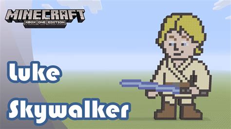 Minecraft Pixel Art Tutorial And Showcase Luke Skywalker Star Wars