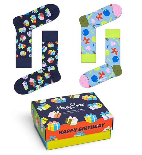 Happy Socks Tagessocke Crew Happy Birthday Geschenkbox 2 Paar Online Bestellen