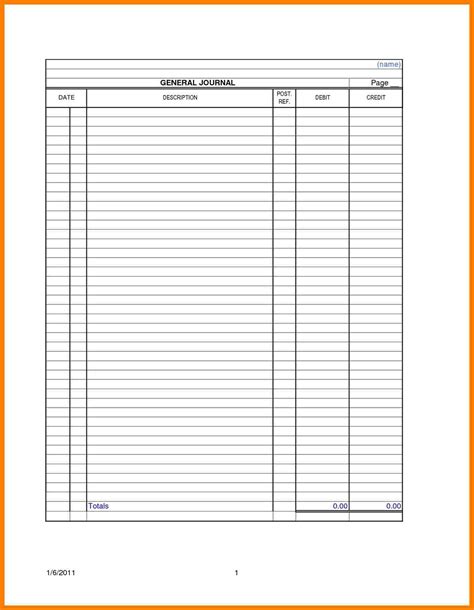 Printable Accounting Ledger Template Excel Images And Photos Finder