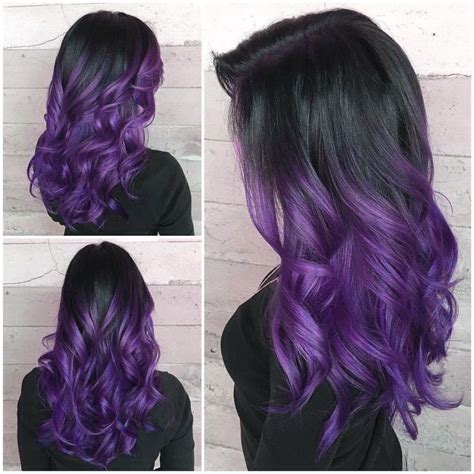 Dip Dye Hair Purple