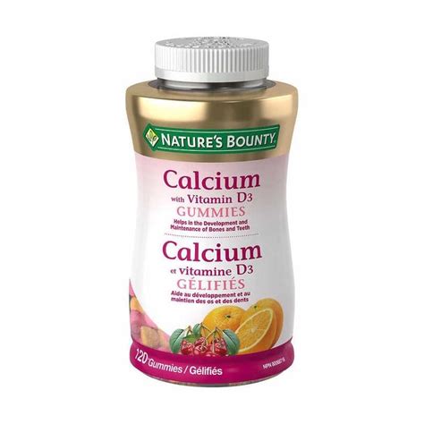 nature s bounty calcium with vitamin d3 120 adult gummies deliver grocery online dg 9354