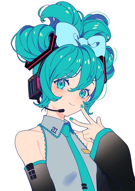 Hairbun Miku Vocaloid R Awwnime