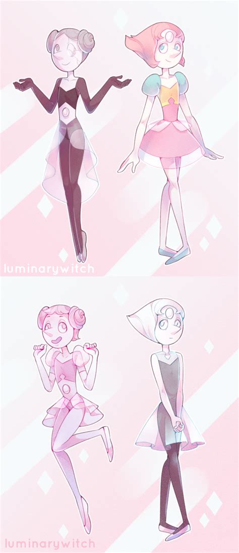 White Pearl Pink Pearl By Lucawick Pearl Steven Universe Steven Universe Pink Pearl Steven