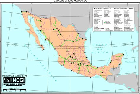 Mapa De Carreteras De México Tamaño Completo Ex