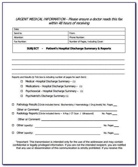 Hospital Discharge Template Free Of Hospital Discharge Template Vrogue