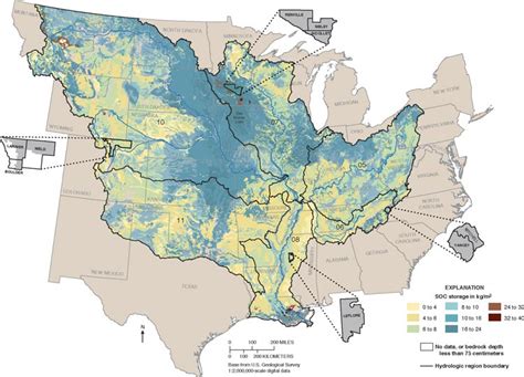 Map Mississippi River Watershed Share Map
