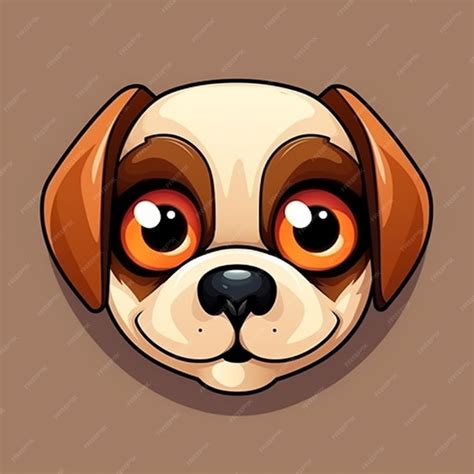 Premium Vector Cartoon Dog Face Clipart Vector Design