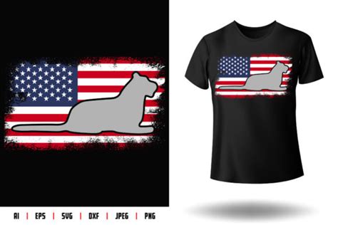 Tiger With Usa Flag Design Graphic By Tridraw Creative Fabrica