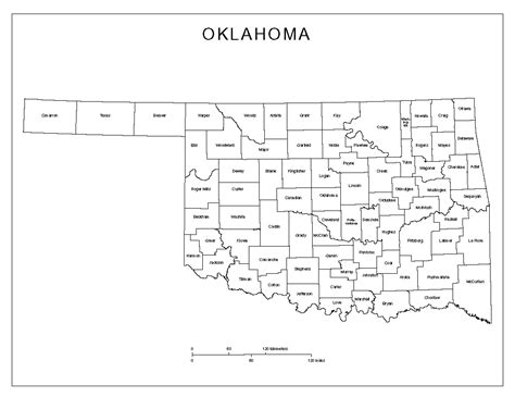 Oklahoma Labeled Map