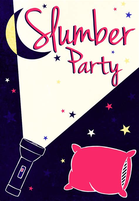 Cute birthday party invitation slumber party slumber party invitation slumber party invitation template. A Flash Light - Free Printable Sleepover Party Invitation ...