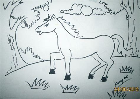 Easy Drawing Tutorial Menggambar Kuda
