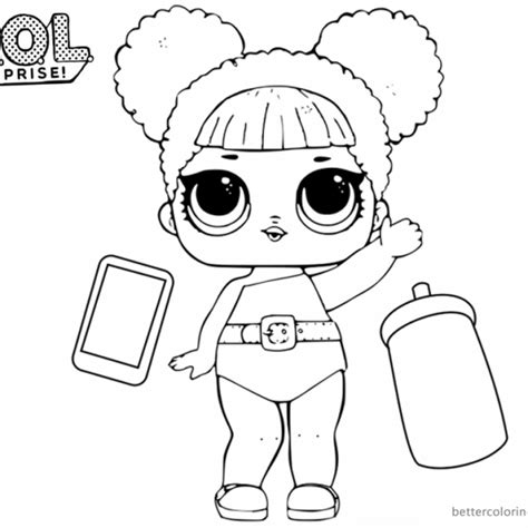queen bee lol doll coloring page