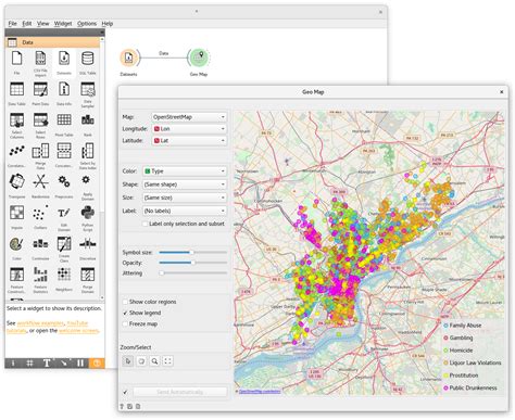 Orange Data Mining Geo Map