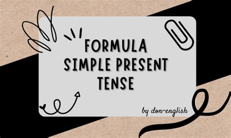 Formula Simple Present Tense And Example In English