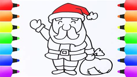 How To Draw Santa Claus Step By Step Easy Christmas Art For Kids Cute